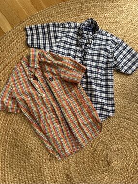 Boys Button Down Shirt Bundle (2) | Ralph Lauren + Chaps | Size Small (8)